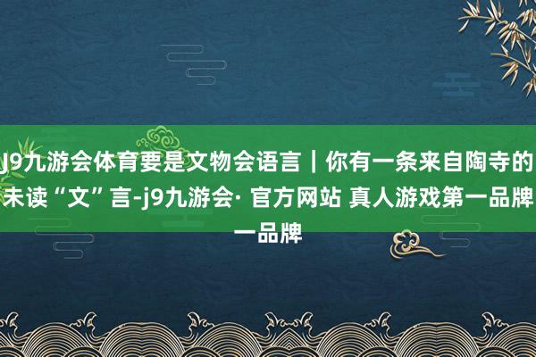 J9九游会体育要是文物会语言｜你有一条来自陶寺的未读“文”言-j9九游会· 官方网站 真人游戏第一品牌