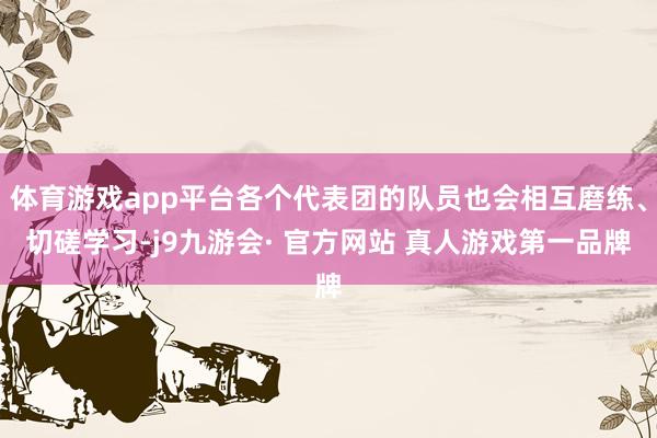 体育游戏app平台各个代表团的队员也会相互磨练、切磋学习-j9九游会· 官方网站 真人游戏第一品牌