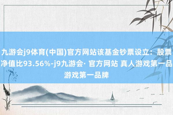 九游会j9体育(中国)官方网站该基金钞票设立：股票占净值比93.56%-j9九游会· 官方网站 真人游戏第一品牌